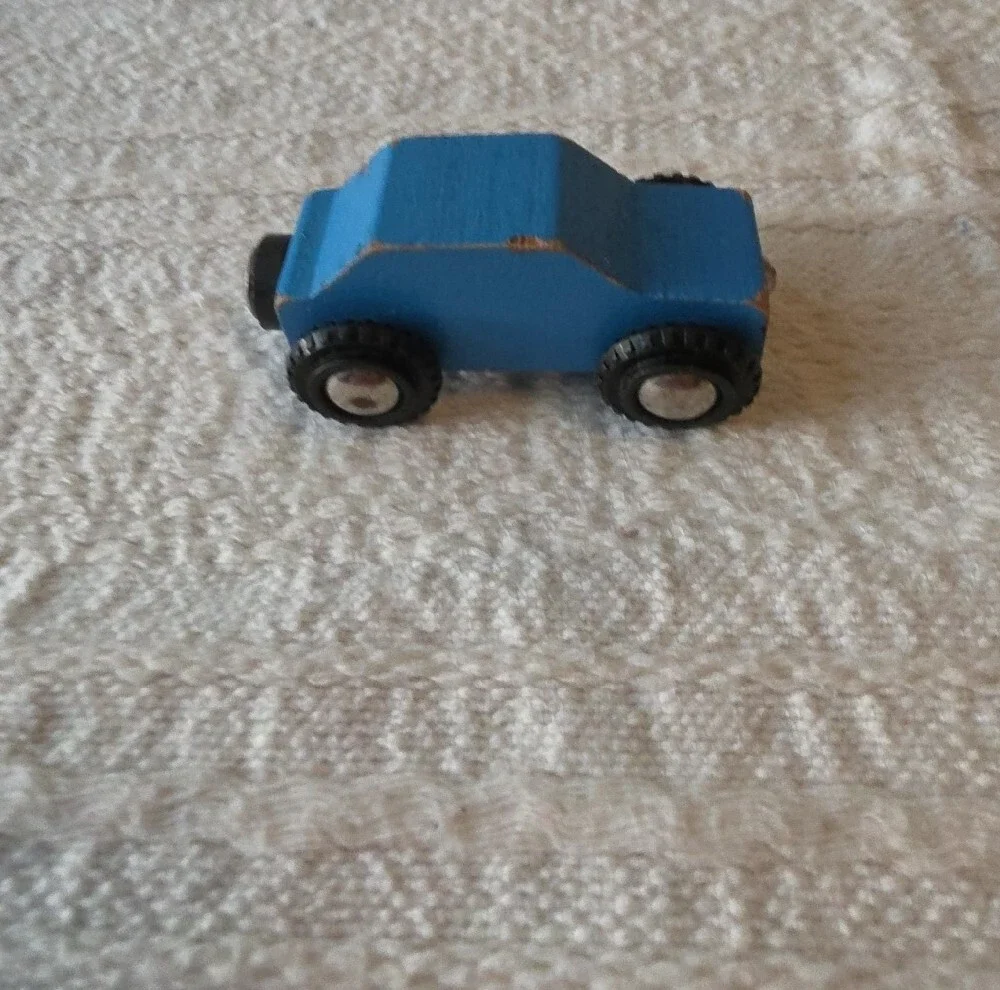 Vintage 4 Pc Of Classic BRIO magnetic Wooden Vehicles From The 1980s